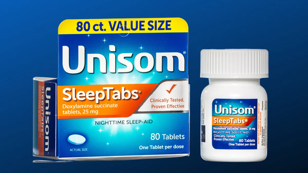Unisom sleep aid tablets packaging