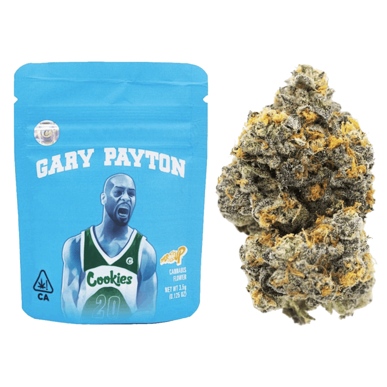 Gary Payton 3.5g premium hybrid cannabis flower with frosty buds