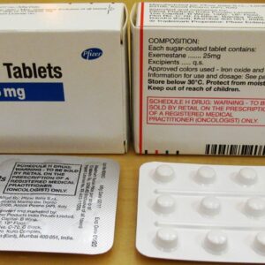 Aromasin 25mg 60 tablets product package
