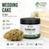 Wedding Cake 3.5g premium hybrid cannabis flower with frosty buds